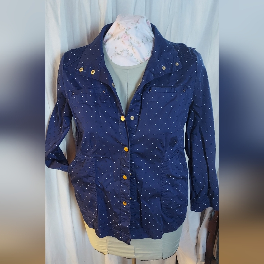 Chico twill blue jacket with pockets, size 3